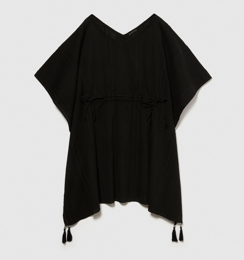 Kaftan with curl - null - Black | Sisley image number 6